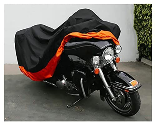 DJDEFK Housse Protection Velo XXXL Housse de Moto Orange pour Harley Davidson Street Glide Electra Glide Ultra Classique FLHTCU Road King Touring Honda Gl
