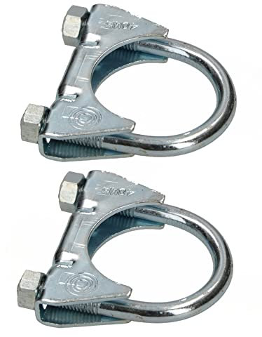 KOTARBAU® 2 x Pernos en U 40mm, Perno redondo, Perno de acero Inoxidable, Perno con tuercas, Soporte De Abrazadera De Mástil De Antena, Montaje De Antena, Perno para fijar tubos, Mordaza para mástiles