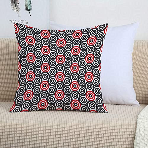 2er-Set Dekorativ Kissenbezug 45x45 cm,Geometrischer Kreis, Interlace Spiral Labyrinth Blind Oval,Polyester Kissenbezüge Dekokissen Kissenhülle Set Kissen Fall für Sofa Auto Schlafzimmer Zuhause Dekor