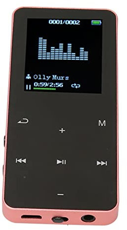 Reproductor de MP3 8G con Bluetooth, Reproductor de Música Ultradelgado con Pantalla de 1,8 Pulgadas con Reproducción de Video, Reproductor de MP4 Portátil sin Pérdida de (Rosa)