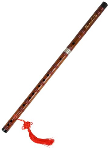 FUNOMOCYA Bamboo Flute with Free Membrane Protector Set Beginner Flute Traditional Chinese Instrument Chinese with Plastic Box Fringe Film Glue for Learning and Performance