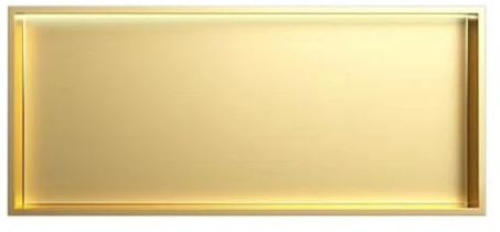GLFNB Estante de Ducha de nicho de Pared de Acero Inoxidable con luz LED para Mejorar el hogar (Dorado, 72 x 32 x 12,5 cm), Espacio de Almacenamiento Integrado Individual para Accesorios de baño