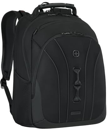 WENGER Legacy Black Series Laptop-Rucksack mit Tabletfach, Notebook bis 16 Zoll, 24 l, Damen Herren, Business Uni Schule Reisen, Schwarz, 653629