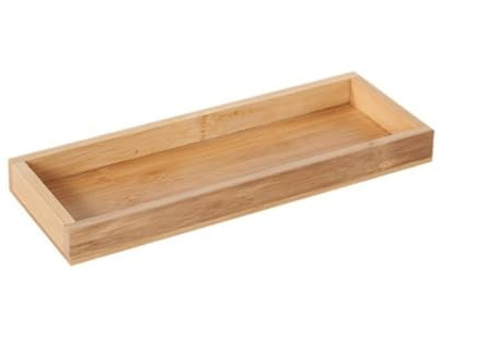 Bamboo Wooden Rectangular Tea Tray Solid Wood Tray Tea Cup Trays Stand Tray Wooden Hotel Dinner Plate Storage Tray Tableware(Light Brown-3 Grids)