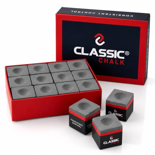 Genérico Caja de 12 Tizas de Billar Classic Gris para Tacos de Pool y Billar