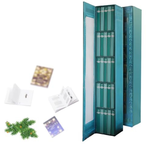 Mini Book Advent Calendar 2025, Mini Books Ornament Advent Calendar with 25 Days, Surprise Miniature Books, Christmas Countdown Calendar for Book Lovers, Holiday Decor Gift