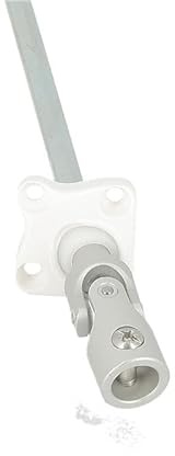 Sortie de Caisson pour Volet Roulant - Entrée Ø12 mm Femelle - Sortie 6 Pans 7 mm - Longueur 300 mm - Pose Sous Coffre ou 45° - Platine Blanche - Compatible Treuil Manuel