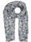 Zwillingsherz Seiden-Tuch im auffälligem Design - Hochwertiger Schal für Damen Mädchen - Halstuch - Umschlagstuch - weicher Schlauchschal für Frühjahr Sommer Herbst Winter - grau