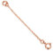 SISGEM 9 ct Gold Chain Extender for Necklace, Solid Rose Gold Bracelet Extender Necklace Extension, for Collar Choker Anklet (Length: 2)