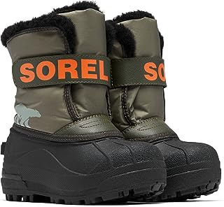 Sorel Unisex Kids Kids Snow Commander Winter Boots, Green Stone Green X Alpine Tundra Children, 12 UK