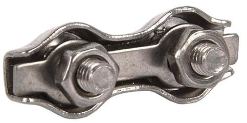 Sujetacables planos dobles inox. m-3 caja 10 unid.