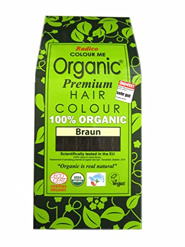 Radico Colour Me | Organic Pflanzenhaarfarbe | Braun | Aus ayurvedischen Kräutern | Frei von Amoniak & Wasserstoffperoxid | Auch für graues Haar | 500 g