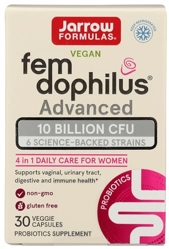 Vegan Fem Dophilus Advanced, 10 Billion CFU (104 mg), 30 Veggie Capsules, Jarrow Formulas