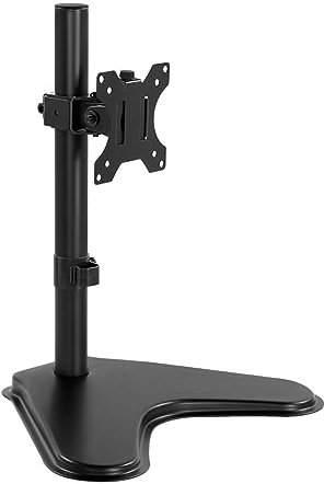 KKTONER Universal Monitor Ständer Bildschirm Stand Metallfuß Freistehendes Tischchen Halterung für 13 Zoll bis 32 Zoll Höhenverstellbar Schwenkbar Vesa 75*75mm 100*100mm