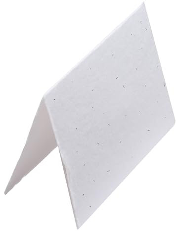 Wanderings Handgemachte Blankokarten Mit Blumensamen Von Wanderings | 12.5cm x 17.5cm | 50er-Pack | Pflanzbares, Recyceltes Loseblattpapier Mit Wildblumensamen Für Einladungen | 250 gsm