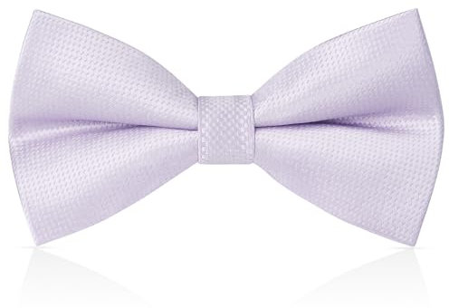 HISDERN Lila Fliege Verstellbar Fliege für Herren Hemd Bereits Gebunden Schleife Herren Hochzeit Party Smoking