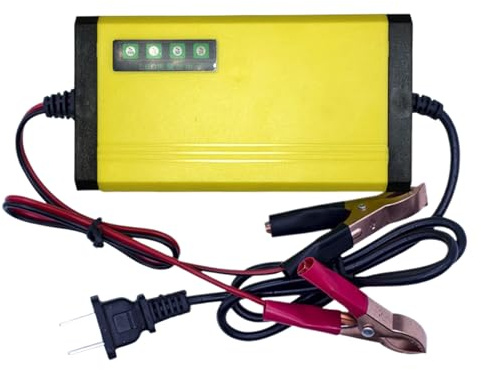Caricabatteria Per Moto - Caricatore Di Mantenimento Intelligente, Ricarica Rapida Altamente Efficiente Alimentatore Affidabile Da 12 V Compatto E Sicuro | Pratico Accessorio Per Moto, Tosaerba, Barca