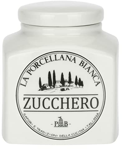 PORCELLANA Conserva Pot à sucre avec couvercle en porcelaine dans une boîte cadeau 425 ml