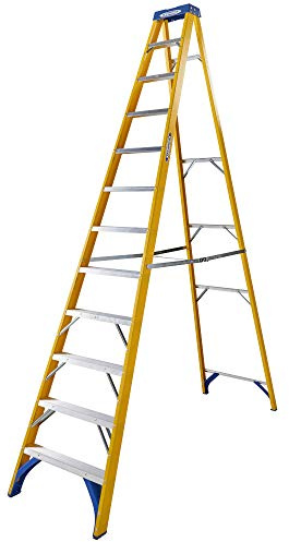 Werner S716 Fibreglass Stepladder 12 Tread Swingback 7161218