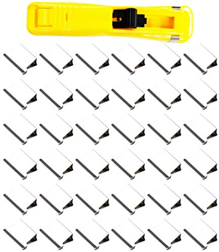NUOBESTY Grapadora De Empuje Con Dispensador Y Clips De Recarga Reutilizables Para Sujetar Papeles Sin Perforar En Oficina Escuela Y Hogar 4.92X0.98X0.98 Pulgadas