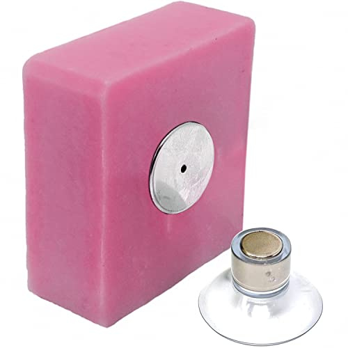 Jabonera Magnética con Ventosa | Diseño Sencillo y Fijación Potente | Acero Inoxidable | Montaje en Pared | Sin Taladrar | Baño | Cocina | Inodoro