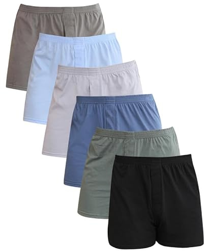 YANZHAO Men's Boxers Shorts Underwear Boxers for Men Classic Relaxed Fit Shorts(6 Pack-1,M)