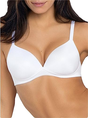 SIELEI, Reggiseno con Coppe Imbottite, Realizzato in Morbida Microfibra, con Finiture Invisibili e Senza Ferretto, Designed in Italy, Color Bianco, Taglia 3C