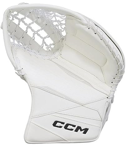 CCM AXIS 2.9 Guanti da hockey su ghiaccio Catcher Senior, bianco/bianco/bianco, regolare