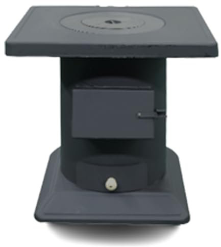YVYKFZD Poêle à Bois d'extérieur, Poêle à Bois de Camping Portable, Cuisinière Bois Chauffage Multifonctionnel, pour la Cuisine, Le Chauffage, Le Camping, la Tente, la pêche, Le Barbecue, Noir (Size