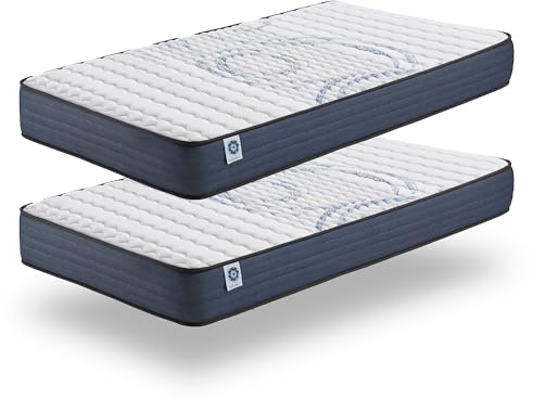 NATURALEX - PerfectSleep - Pack Matelas 90x200 - Mousse HR - Hauteur 15 cm | Accueil Moelleux, Matelas Léger, Profil Compact, Réversible - Idéal Lit D'appoint, Chambre Ado, Petit Budget