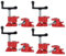 4 Satz Rohr-Schraubzwinge 3/4 Zoll Holzbearbeitung Klemme Schnellspanner Metallklammer Grosse Basis Klemmmittel Schwerlast aus Gusseisen fur Holz Metall Spannbank
