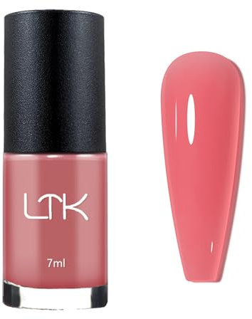 Rose Pink Nail Polish - Dusty Pink Nail Varnish - Quick Dry Nail Varnish - Long Lasting & Chip Resistant Nail Polish - No Need Cure DIY Home Manicure