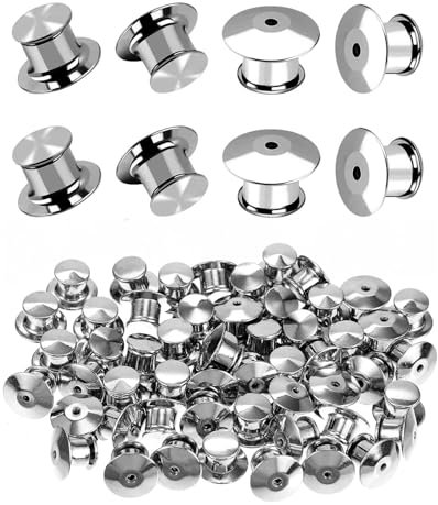 BARRU 50 Stück Pin Sicherheitsverschluss, Pin Verschluss Verschlussstifte Pin Basteln zur Befestigung Verschluss Lock Brosche Pins von für Schmuck Brosche Pins Namensschild Basteln DIY