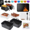 Ninja Heißluftfritteuse Zubehör für Ninja Foodi Max Dual Zone Heißluftfritteuse AF400EU AF300EU AF451EU 7.6L-9.5L, 17-teiliges Airfryer Zubehör inkl. Silikonform, Grillrost, Hitzeschutzmatte, etc