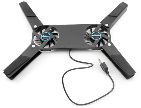 Base di raffreddamento per laptop Ventilatore per Tappetino di raffreddamento per laptop con doppie ventole da 60 mm Tappetino di raffreddamento per notebook Staffa per tappetino di raffreddamento