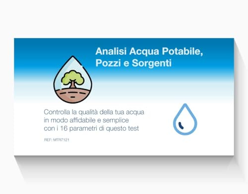 MyCare Test Analisi 16 Parametri dell'Acqua Potabile di Casa, Pozzi e Sorgenti