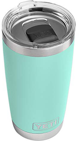 YETI Rambler 20 oz Tumbler, Stainless Steel, Vacuum Insulated with MagSlider Lid, Seafoam