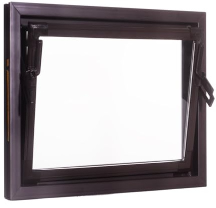 ACO 50x50cm Nebenraumfenster Kippfenster Fenster braun Kellerfenster Isofenster