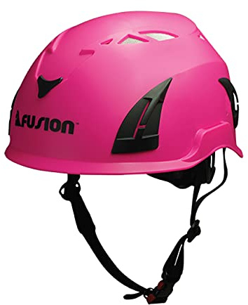 Fusion Climb Meka II Climbing and Zipline Safety Helmet - Pink, 6.25-Inch H x 10.3-Inch L x 8.25-Inch W