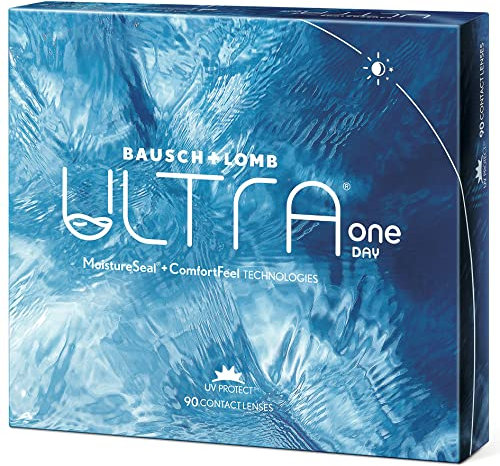 Bausch + Lomb ULTRA ONE DAY, sphärische Tageslinsen, Premium Kontaktlinsen weich, 90 Stück, / BC 8.6 mm/DIA 14.2 / -1,75 Dioptrien