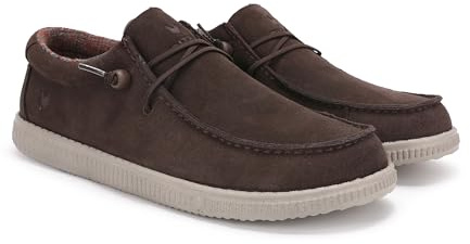 WALK IN PITAS | WALLABI WP150 | Scarpa da Vela da Uomo | Mocassini Invernali | Scarpe Eleganti | Nautiche Invernali | Sneakers Casual | Calzatura Senza Lacci | Calzature Walkinpitas | Marrone | 43