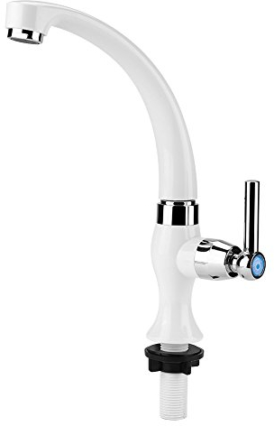 Lwuey Kaltwasserhahn Küche, 1/2 Zoll Kaltwasserarmatur Armaturen Nur Kaltwasser Küchenarmatur Standhahn Hoch Wasserhahn Outdoor Küchenspüle Waschbecken Einhand Einloch Gäste Wc Bad Toilette Wohnwagen