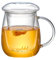 Arefen Clear Glass Tea Infuser Mug with Strainer and Lid Large Tea Cup 500ml Cute Mushroom Glass Tea Mug Christmas Birthday Gifts for Mum Dad Grandparents