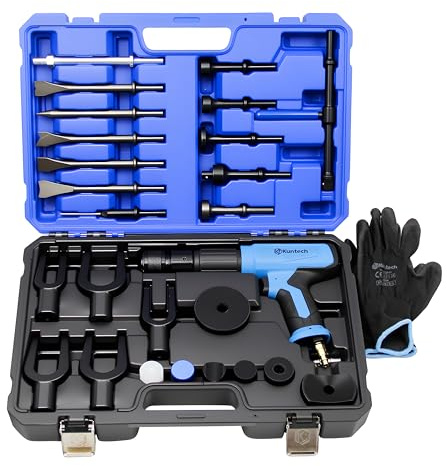 27PCS Air Hammer Kit, Pneumatic Hammers 2500 BPM, Air Hammer Piece Chisel Set with Carrying Case & Gloves