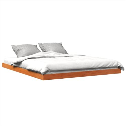 vidaXL Giroletto Marrone Cera 150x200 cm in Legno Massello di Pino, Mobile Camera da Letto, Letto, Rete Letto, Arredamento Camera da Letto, Base Letto