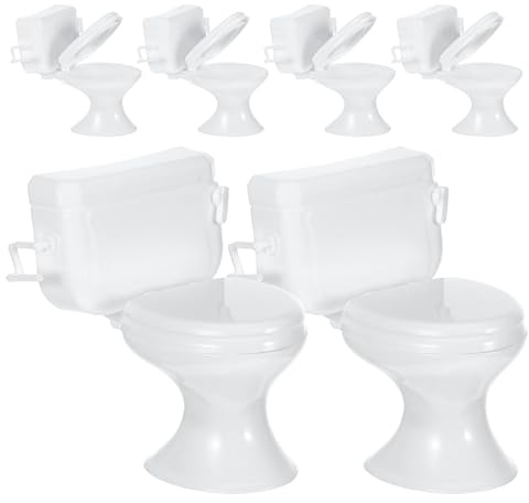 Gadpiparty 6 Mini Toilets 1 12 Scale Doll House Bathroom Accessory