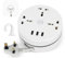 CLIUNT Travel Extension Lead with 3 USB Slots, 2500W 10A, Retractable Extension Lead with 1.8M Extension Cord and 3 Way Outlets, Travels Accessories, Travel Essentials for Cruise Home Outside