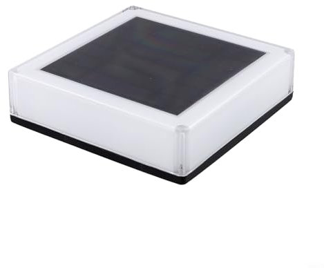 babominimer Lampadaire solaire extérieur 3 modes de couleur LED clôture cap lumière IP68 étanche jardin paysage éclairage 360 °, crépuscule à l'aube marche/arrêt automatique