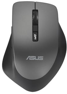 ASUS WT425 – 1600 DPI Wireless Mouse – Ergonomic Right-Handed – USB 2.0 – Quiet – Adjustable Sensitivity – Grey – Windows Compatible