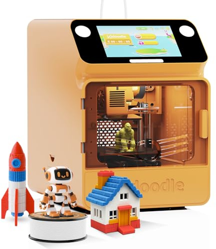Mini impresora 3D para niños, segura para niños, impresora 3D de juguete, material educativo STEM, control por Wi-Fi y aplicación, actualización semanal de la biblioteca de juguetes, pantalla táctil